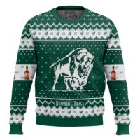 Hooktab Buffalo Trace Bourbon Whiskey. Ugly Christmas Sweater