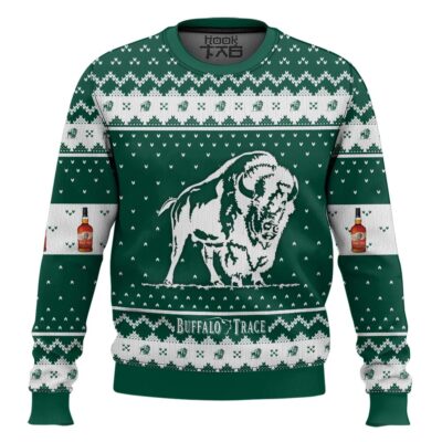 Buffalo Trace Bourbon Whiskey. Ugly Christmas Sweater