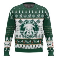 Hooktab Buffalo Trace Whiskey Titties Funny Ugly Christmas Sweater