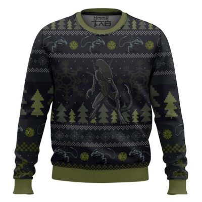 Bug Hunt Xenomorph Ugly Christmas Sweater