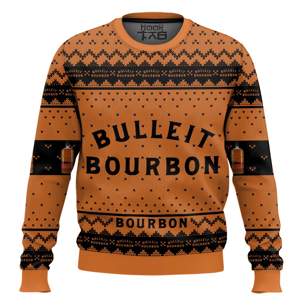Hooktab Bulleit Bourbon Ugly Christmas Sweater Hooktab Bulleit Bourbon Ugly Christmas Sweater
