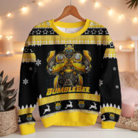 Hooktab Bumblebee Transformers Ugly Christmas Sweater