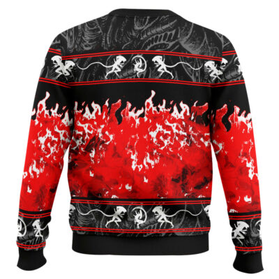 Hooktab Burning Blood Xenomorph Alien Ugly Christmas Sweater