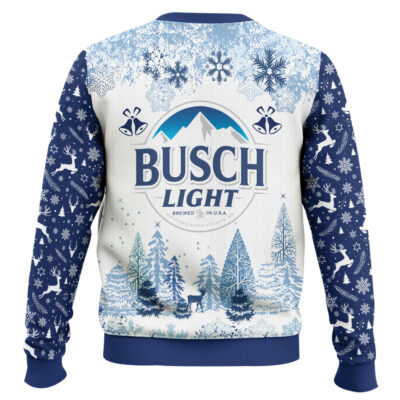 Hooktab Busch Light American Lager Ugly Christmas Sweater
