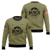 Hooktab Busch Light Camo - Custom Name Ugly Christmas Sweater