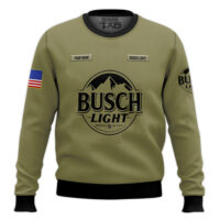 Hooktab Busch Light Camo - Custom Name Ugly Christmas Sweater