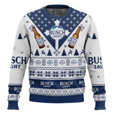 Busch Light Lager Beer Ugly Christmas Sweater