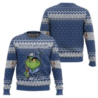 Hooktab Busch Light Makes Me Happy Ugly Christmas Sweater