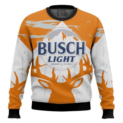Busch Light Reindeer - Custom Name Ugly Christmas Sweater