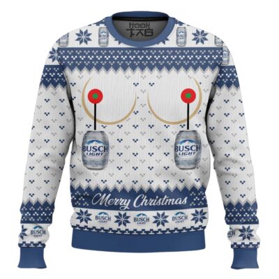 Busch Light Titties Funny Ugly Christmas Sweater
