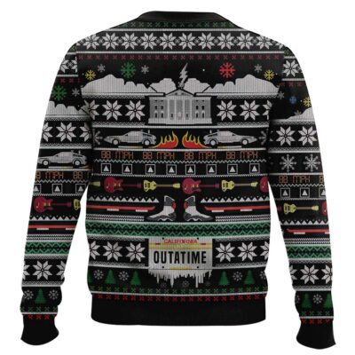 Hooktab California Outatime Back To The Future Ugly Christmas Sweater