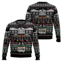 Hooktab California Outatime Back To The Future Ugly Christmas Sweater