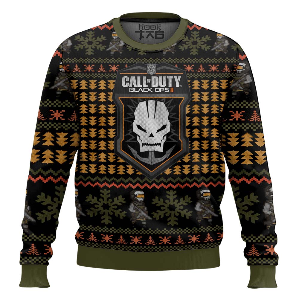 Hooktab Call Of Duty Black Ops 2 Ugly Christmas Sweater Hooktab Call Of Duty Black Ops 2 Ugly Christmas Sweater