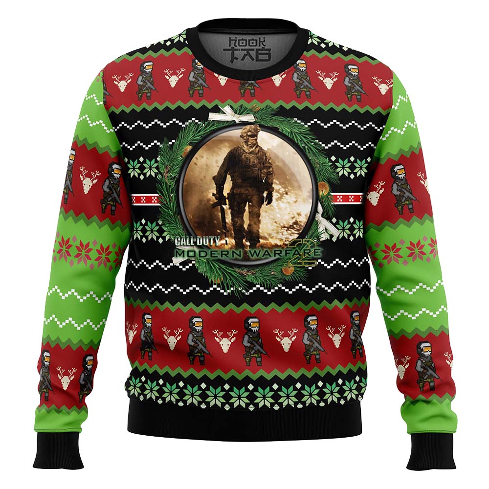Hooktab Call Of Duty Modern Warfare Ugly Christmas Sweater Hooktab Call Of Duty Modern Warfare Ugly Christmas Sweater