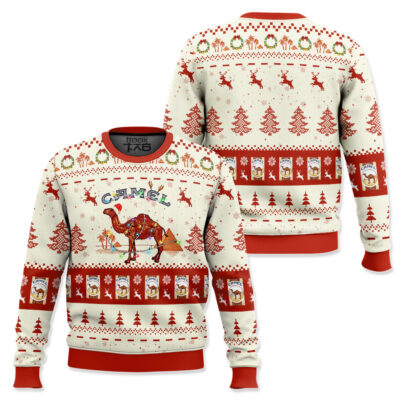 Hooktab Camel Cigarettes Ugly Christmas Sweater