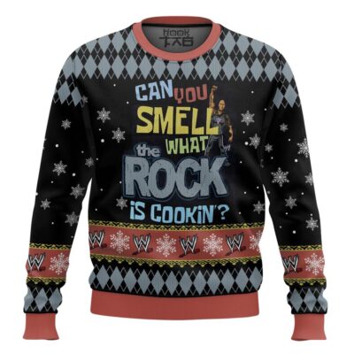 Can You Smell What The Rock Is Cooking WWE Ugly Christmas Sweater