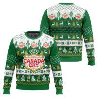 Hooktab Canada Dry Ginger Ale Ugly Christmas Sweater
