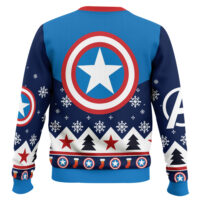 Hooktab Captain America Retro Ugly Christmas Sweater