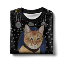 Hooktab Captain Cat Make It Meow Star Trek Ugly Christmas Sweater