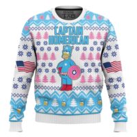 Hooktab Captain Homer The Simpsons Ugly Christmas Sweater