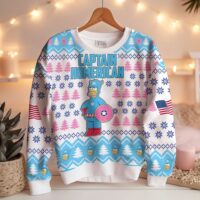 Hooktab Captain Homer The Simpsons Ugly Christmas Sweater