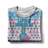 Hooktab Captain Homer The Simpsons Ugly Christmas Sweater