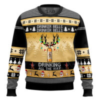 Hooktab Captain Morgan Drinker Bells Ugly Christmas Sweater