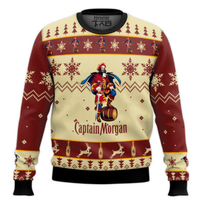 Captain Morgan Rum - Custom Name Ugly Christmas Sweater