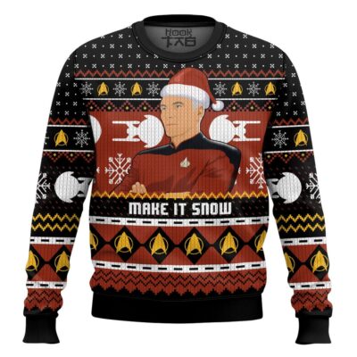 Captain Picard Give Me Some Snow Ugly Christmas Sweater