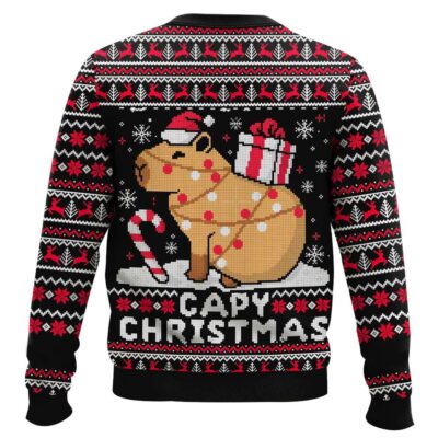 Hooktab Capy Christmas Capybara Ugly Christmas Sweater