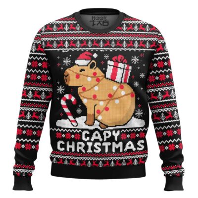 Capy Christmas Capybara Ugly Christmas Sweater