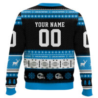 Hooktab Carolina Panthers - Custom Name And Number Ugly Sweater
