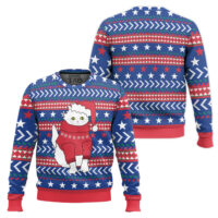 Hooktab Cat In Jumper Ugly Christmas Sweater