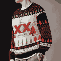 Hooktab Cerveza Dos Equis Ugly Christmas Sweater
