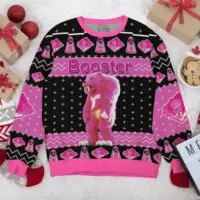 Hooktab Chainsmoking Booster Jingle All The Way Ugly Christmas Sweater