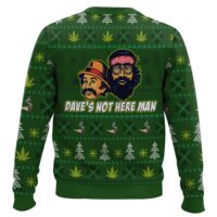 Hooktab Cheech And Chong Dave's Not Here Man Ugly Christmas Sweater