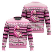 Hooktab Cheshire Cat Alice In Wonderland Ugly Christmas Sweater