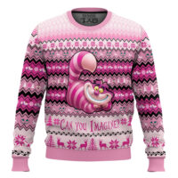 Hooktab Cheshire Cat Alice In Wonderland Ugly Christmas Sweater