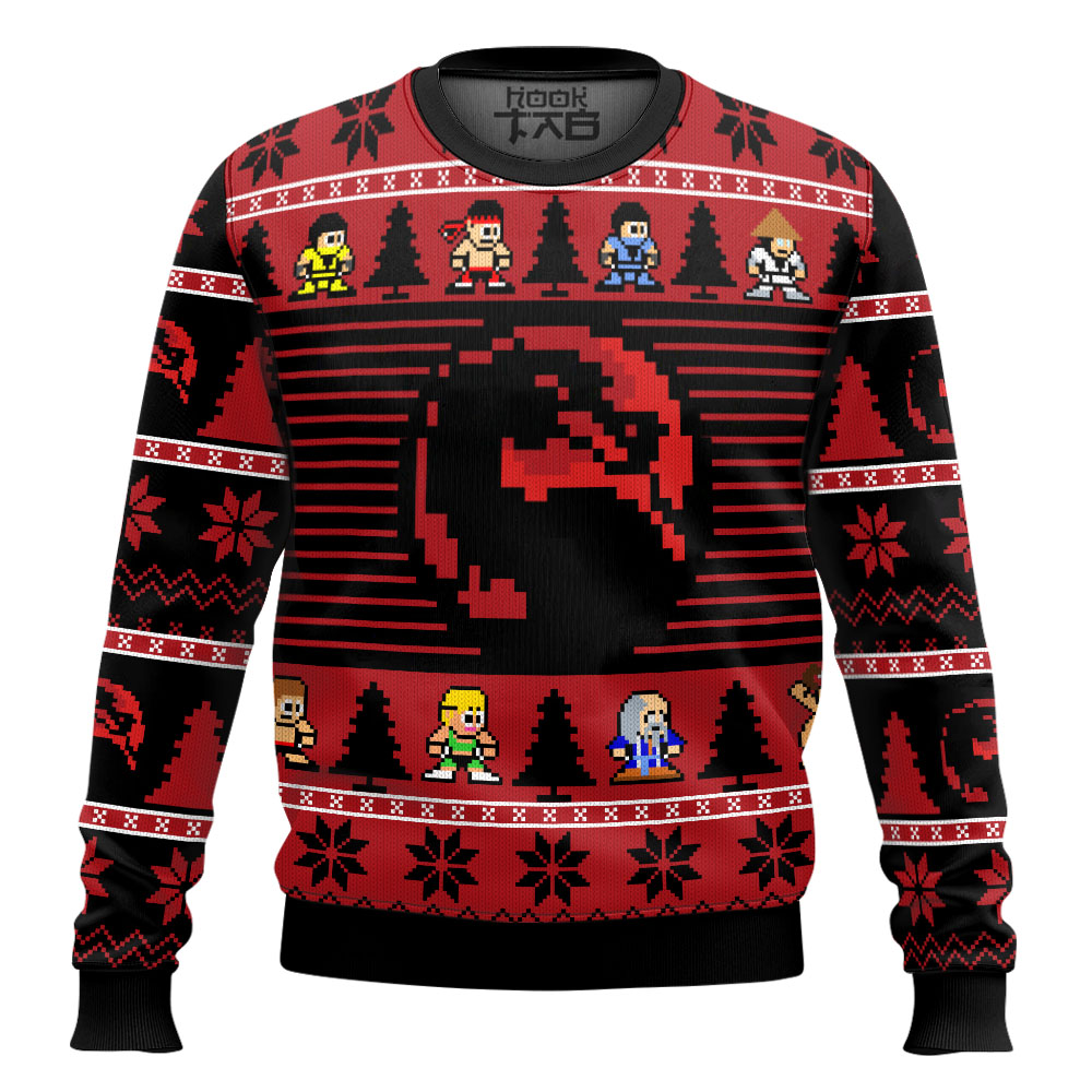 Hooktab Chibi Mortal Kombat Ugly Christmas Sweater Hooktab Chibi Mortal Kombat Ugly Christmas Sweater