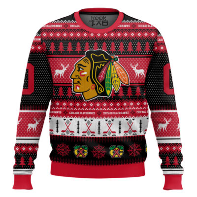 Chicago Blackhawks - Custom Name And Number Ugly Sweater
