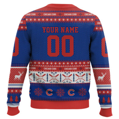 Hooktab Chicago Cubs – Custom Name And Number Ugly Sweater