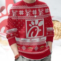 Hooktab Chick-fil-a Fast Food Ugly Christmas Sweater