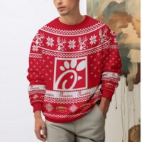 Hooktab Chick-fil-a Fast Food Ugly Christmas Sweater