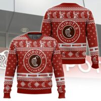 Hooktab Chipotle Mexican Grill Ugly Christmas Sweater