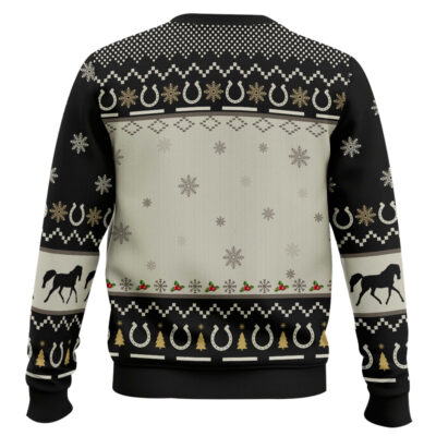 Hooktab Christmas Horses Ugly Christmas Sweater