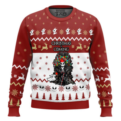 Christmas Is Coming Jack Skellington Ugly Christmas Sweater