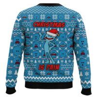 Hooktab Christmas Is Pain Mr. Meeseeks Rick And Morty Ugly Christmas Sweater