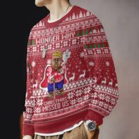 Hooktab Christmas Missed The Notorious B.I.G Ugly Christmas Sweater