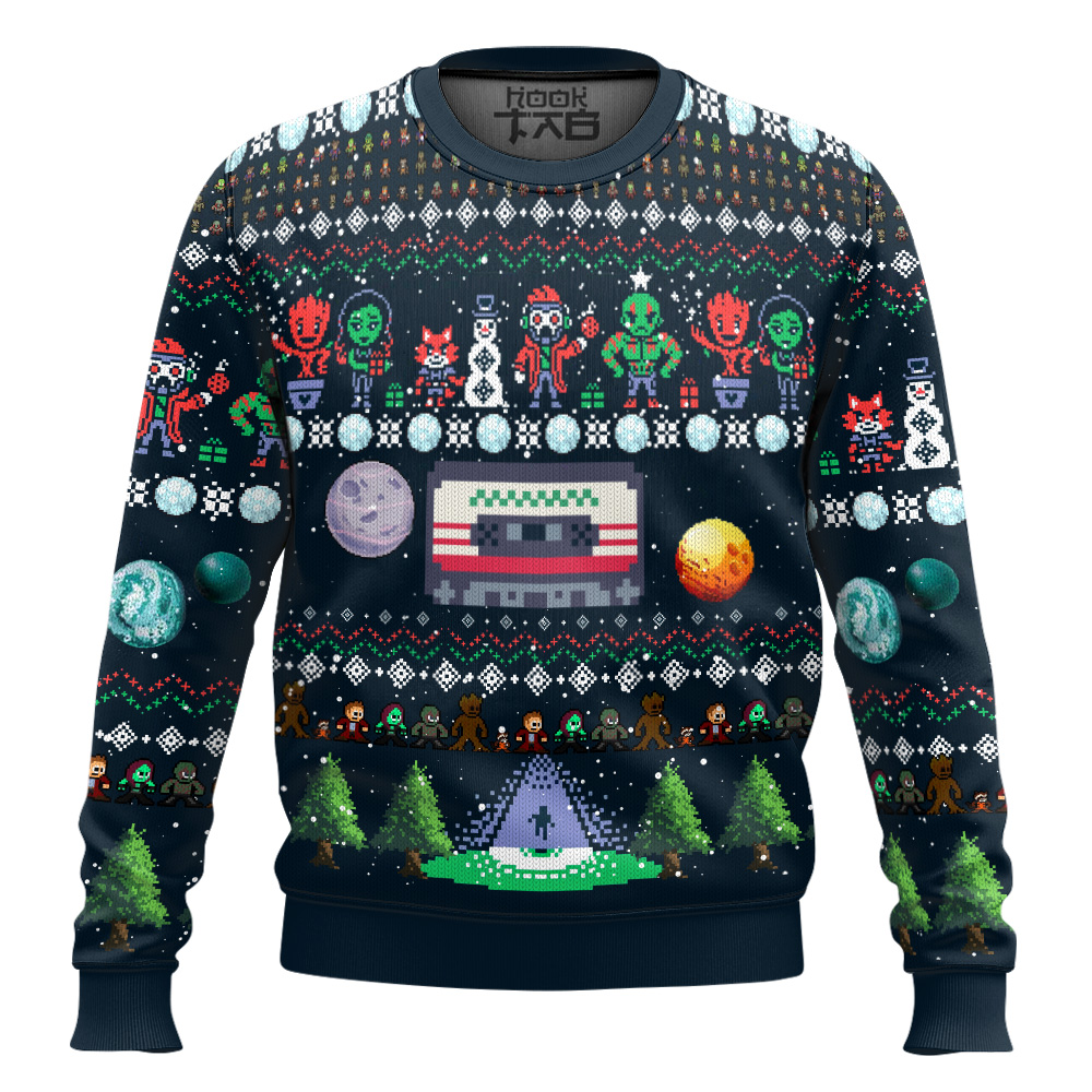 Hooktab Christmas Night Guardians Of The Galaxy Ugly Christmas Sweater Hooktab Christmas Night Guardians Of The Galaxy Ugly Christmas Sweater