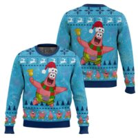 Hooktab Christmas Patrick SpongeBob SquarePants Ugly Christmas Sweater